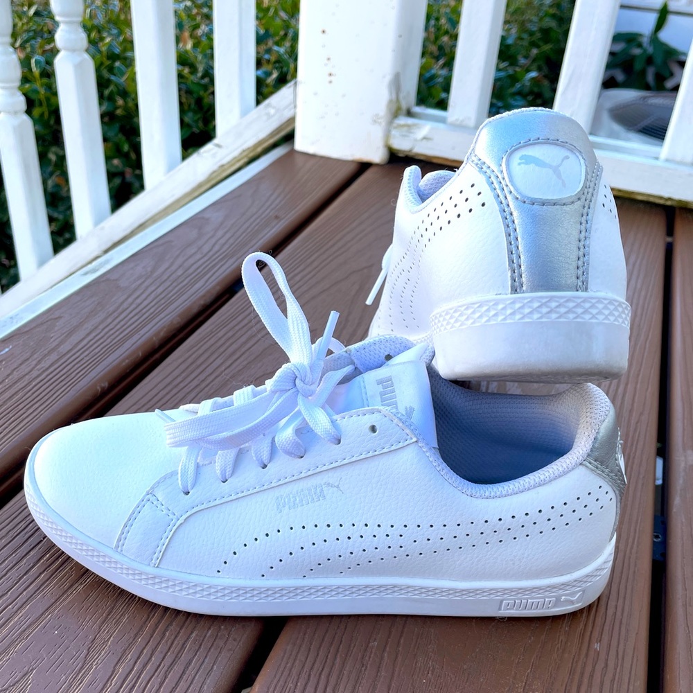 Puma white sneakers size 6.5